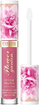 Кремовый блеск для губ Eveline Cosmetics Flower Garden с гиалуроновой кислотой и маслом ши №03 Magnolia Charm 4.5 мл (5903416052418)