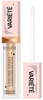 Охолоджуючий блиск Eveline Cosmetics Variete Cooling Kisses для збільшення об'єму губ 01 Ice Mint 6.8 мл (5903416038016)