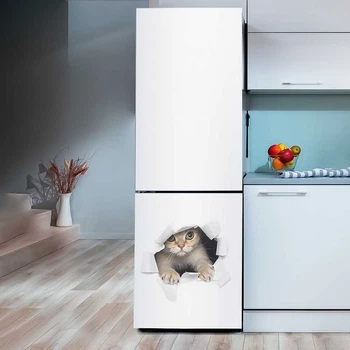 Самоклеящаяся виниловая наклейка на холодильник Decor-oboi Котик 65*185 см