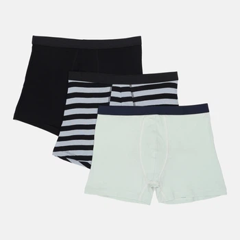 Трусы (3шт) Basic Collection L мятный, черный полоска 14380902423