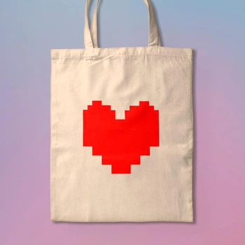 Еко-сумка, шопер з принтом Undertale Андертейл heart