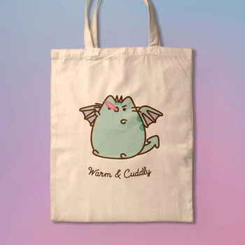 Еко-сумка, шопер з принтом Пушин дракон Pusheen