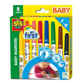 Zestaw flamastrów SES Creative Baby markers 8 szt (S00299)