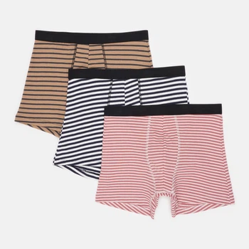Трусы (3шт) Basic Collection M черный в полоску, серый меланж, бежевый в полоску 14380928511