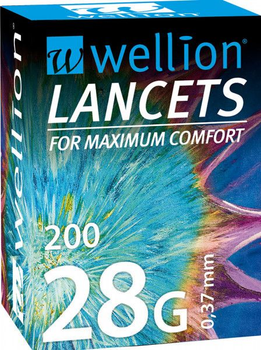 Игла-ланцет Wellion 28G (0,37 mm) 200 шт