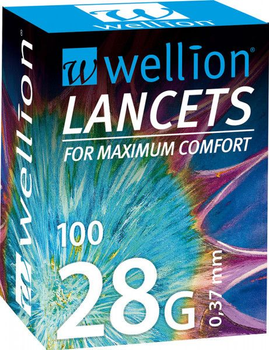 Игла-ланцет Wellion 28G (0,37 mm) 100 шт