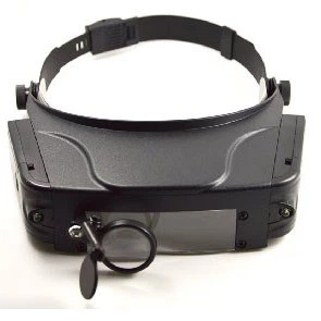 Лупа бінокулярна Magnifier 81007C з Led підсвічуванням 1.5Х 3Х 9.5Х 11Х збільшення