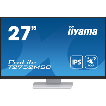 Монитор 27" IIYAMA ProLite T2752MSC-W1 IPS безрамочный/сенсорный экран Белый