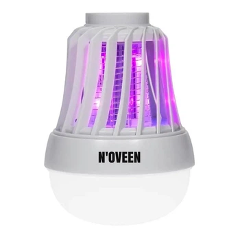 Ловушка для комаров N'oveen площадь 40 кв. IKN823 RL074373 мухоловка насекомых инсектицидная лампа переносная против комаров светильник от мошек мух моли комары бабочки уничтожитель летающих вредителей