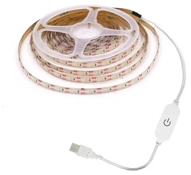 Світлодіодна стрічка LED Strip light cold з вимикачем 5 метрів