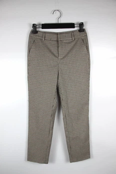 Брюки Only 118350523 XS бежвий клітинка