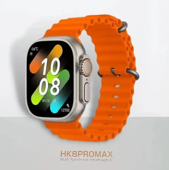 Смарт-годинник HK8 Pro Max Ultra Amoled 49 мм помаранчевий великий екран з дзвінками і функцією моніторінгу здоров'я