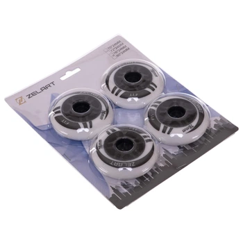 Колеса для роликів ZELART SK-4450 76х24мм білий-чорний