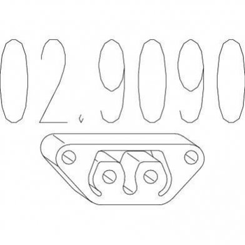 Кріплення вихлопної системи MTS 02.9090 Renault Trafic, Espace, Master; Fiat Tipo 5983764, 7700686449