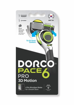 Бритва для гоління чоловіча Dorco PRO 3D 6 лезвий 1 шт