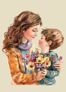 Листівка Cardsforsoul Мама з сином 10,5 Х 14,8 см