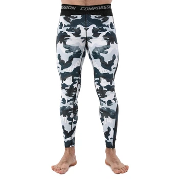 Штаны мужские компрессионные тайтсы мужские Domino 210-1 размер M (165-170см) Grey Camouflage-Black