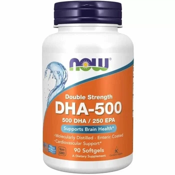 Жирные кислоты NOW DHA 500 mg, 90 капсул