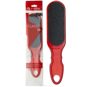 Терка двухсторонняя для педикюра/для стоп (красная) Classic 10 Type 3 AC 10/3 STALEKS