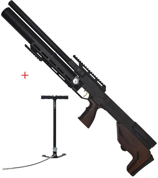 Пневматическая винтовка (PCP) ZBROIA Sapsan TAC 550/300 (кал. 4,5 мм, коричневый)+Насос Borner для PCP