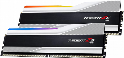 Pamięć G.Skill DDR5-6400 32768 MB PC5-51200 (Kit of 2x16384) Trident Z5 RGB Silver (F5-6400J3239G16GX2-TZ5RS)