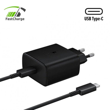 Блок живлення для телефону + кабель, 45W PD Adapter USB-C Чорний (1010554-Black)