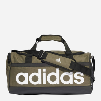 Спортивна сумка тканинна Adidas Linear Duffel S HR5354 Оливкова/Чорна (4066751024951)