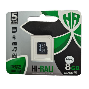 Карта памяти micro-SDHC 8Gb Hi-Rali Class10 no box (53460)