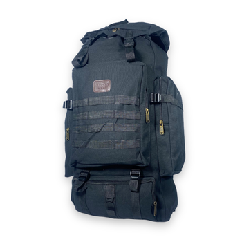 Рюкзак тактичний 50 л, одне відділення на стяжці, додаткові кишені, розмір: 70*35*20 см, чорний