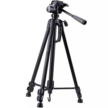 Штатив-трипод WEIFENG з пультом, висота 56-140см, сумісний з GoPro, камерою, фотоапаратом, 960грам, чорний (WT-3520)