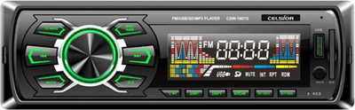 Автомагнитола 1DIN LCD дисплей стационарная панель с изменяемой подсветкой Celsior, CSW-1907M, /