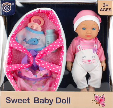 Lalka bobas Xinyuanda Sweet Baby Doll z nośnikiem 28 cm (5904335845365)
