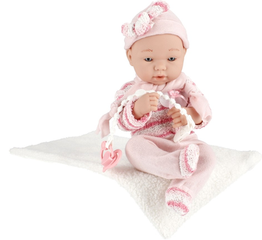 Lalka bobas Pure Baby z kocem i smoczkiem 25 cm (5904335886818)