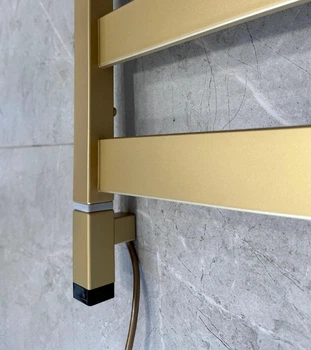 Тен для рушникосушки Terma ONE 30x30 з регулятором, 400 Вт, колір Brass з кабелем в розетку WEOKX04TBRAU
