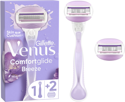 Станок для гоління жіночий (Бритва) Venus ComfortGlide Breeze з 2 змінними картриджами (7702018886166)