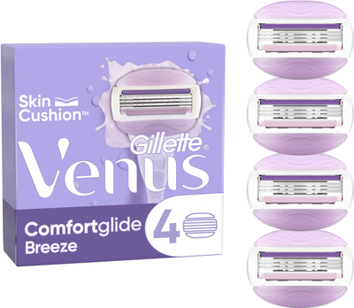 Змінні картриджі для гоління (Леза) жіночі Venus ComfortGlide Breeze 4 шт. (7702018886364)