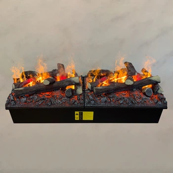 Электрокамин паровой Dimplex Opti-Myst Cassette 1000 P SS New с настоящим 3D эффектом пламени и звуком (подключение к воде, новый дизайн дров), размер 1017x390x354