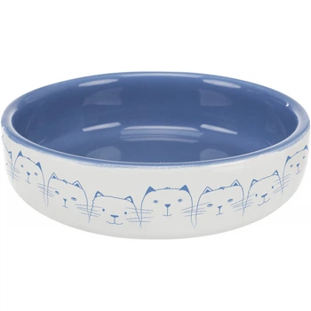 Миска для котів Trixie Hello my little cat блакитна керамічна 15 см 0.3 л (MLZ8130)