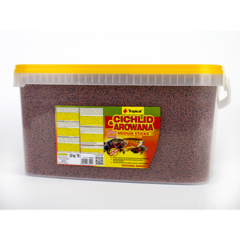 Корм Tropical Cichlid Arowana Medium Sticks для м_ясоїдних цихлід палички 3,6 кг