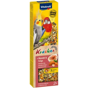Ласощі для великих австралійських папуг Vitakraft Kracker Original Almonds Fig мигдаль і рис 180 г 2 шт (21289)