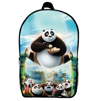 Рюкзак Панда кунг-фу (School Gear bag KF 09) чорний, 39 х 27 х 14 см