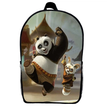 Рюкзак Панда кунг-фу (School Gear bag KF 05) чорний, 39 х 27 х 14 см