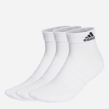 Набір чоловічих шкарпеток коротких бавовняних Adidas Cushioned Sportswear Ankle 3P HT3441 43-45 3 пари Білий (4066746333563)