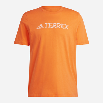 Koszulka męska bawełniana Adidas Terrex Classic Logo Tee HY1694 M Pomarańczowa (4066762149773)