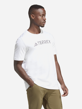 Koszulka męska bawełniana Adidas Terrex Logo Tee HZ1400 L Biała (4066746565315)