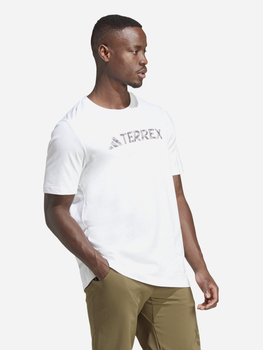 Koszulka męska bawełniana Adidas Terrex Logo Tee HZ1400 XL Biała (4066746565414)