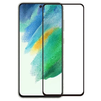 Защитное стекло Fiji Premium для Samsung Galaxy S21 FE (G990) полная проклейка Anti-Static черный