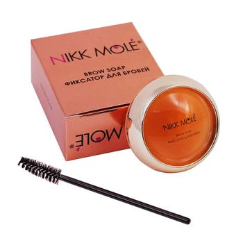 Фиксатор для бровей Nikk Mole Brow Soap Апельсин 15 г в комплекте со щеточкой 1 шт (BS Or15)