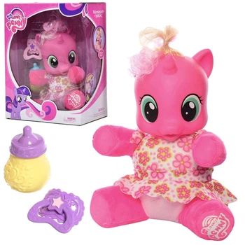 Игрушка пони Lovely Pony Пинки Пай 20 см с бутылочкой и соской Розовый (7466553)