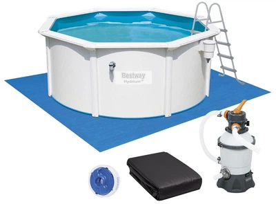 Збірний басейн Bestway Hydrium 56566 (300x120 см) з піщаним фільтром, драбиною та тентом